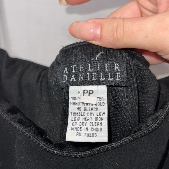 Black Skirt HI- Low Double Layer Chiffon - Picture 4 of 5